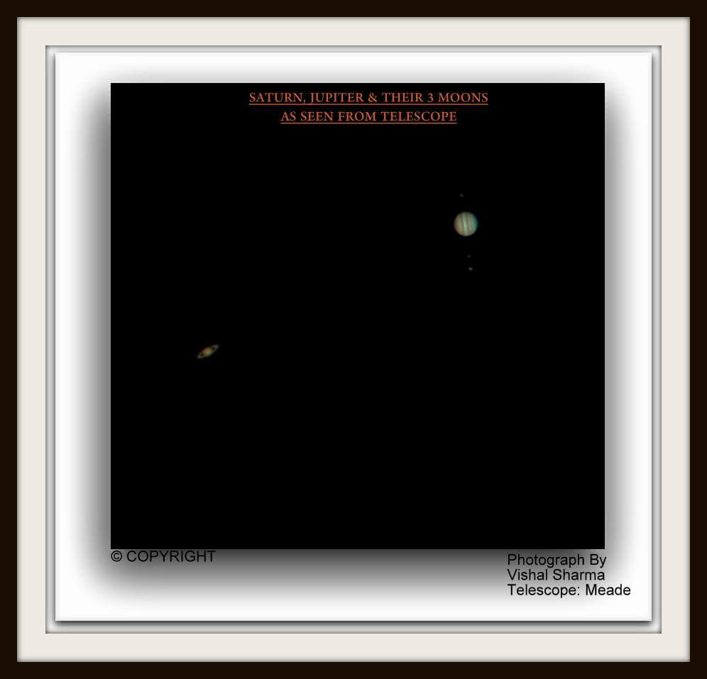 Compilation of Saturn, Jupiter & it's 3 visible moons through my