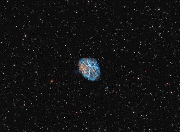 The Crab Nebula in Oxygen[III] and Hydrogen-alpha Emission
