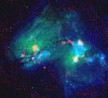 Arp 299: colliding galaxies