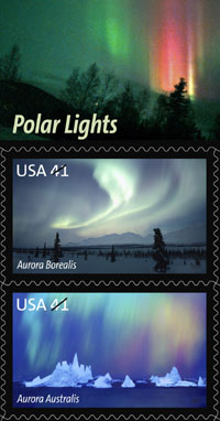 USPS aurora stamps