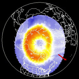 Map of the aurora oval