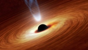 An artist's conception of a supermassive black hole. NASA/JPL-Caltech