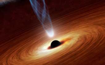 Black hole's glowing accretion disk