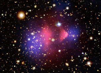 The Bullet Cluster, a merging galaxy cluster