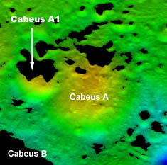 Cabeus crater altimetry