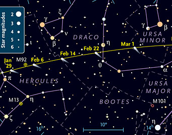 Chart for finding Comet Garradd