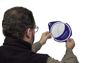 Holding a planisphere