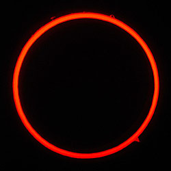 Annular eclipse in hydrogen-alpha light