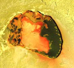 Volcanic crater on Io