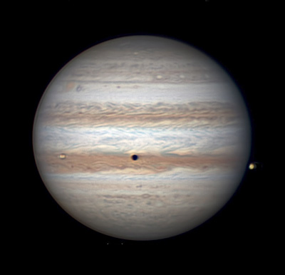 Jupiter with Io and shadow, April 19, 2016