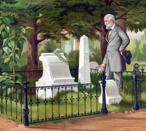 Lee's last visit to Jackson's grave