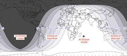 Visibility of June 15th's lunar eclipse