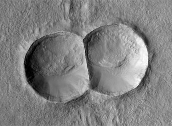 Twin craters on Mars