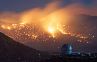 Wildfire near McDonald Observatory