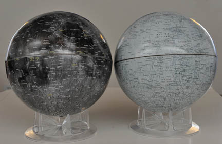 Lunar globes compared