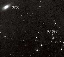 NGC 3705 and nearby galaxies.