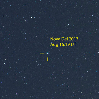 Nova Delphini 2013 on morning of Aug 16th