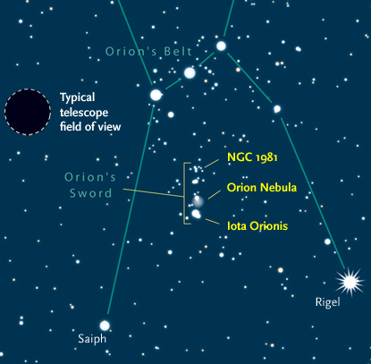 How to find the Orion Nebula