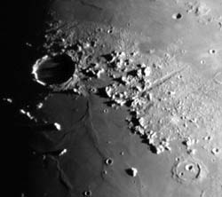 Crater Plato, the Alpine Valley, and Alps Mountains