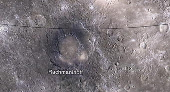 Crater on Mercury globe