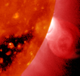 coronal mass ejection on solar limb