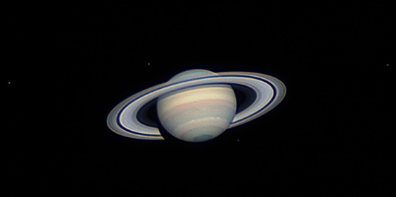 Saturn and moons on Jan. 26, 2013