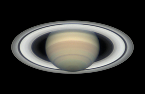 Saturn at opposition showing the Seeliger effect, June 5, 2016