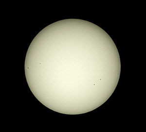 Sun with Mercury and Sunspots