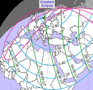 Visibility of January 4th's solar eclipse
