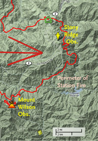 Stony Ridge fire map