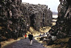 Lava wall at Thingvellir