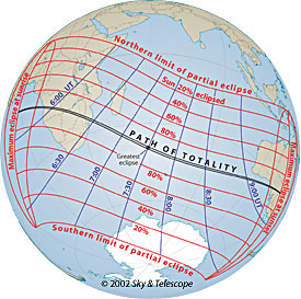 Path of December 4 total solar eclipse