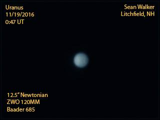 Uranus with bright north polar region