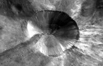 Bright crater on Vesta