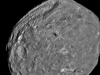NASA's Dawn spacecraft obtained this image of the giant asteroid Vesta with its framing camera on July 24, 2011.