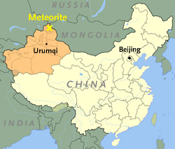 Map of China's Xinjiang region