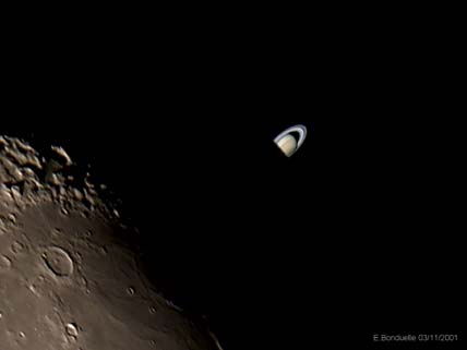 Saturn Emerging from Behind the Moon