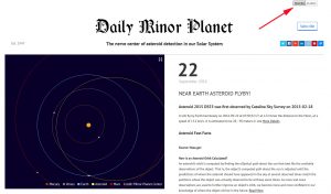 Daily Minor Planet, modern view