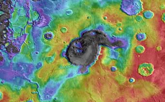 ancient volcano on Mars