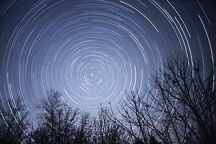 star trails facing north