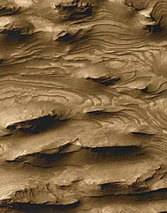 Martian layered terrain