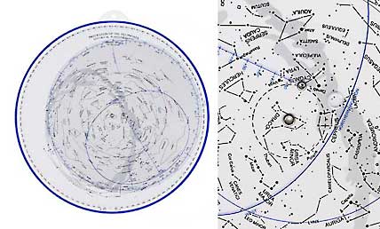 Special planisphere showing precession
