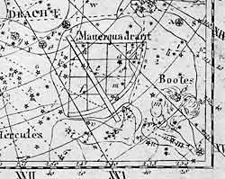Old star map showing the constellation Quadrans