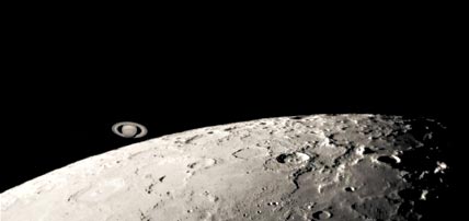 Saturn at the lunar limb