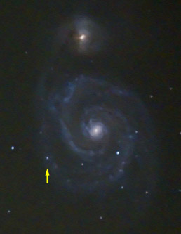 Supernova in Whirlpool Galaxy