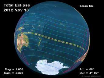 map of November 2012 eclipse