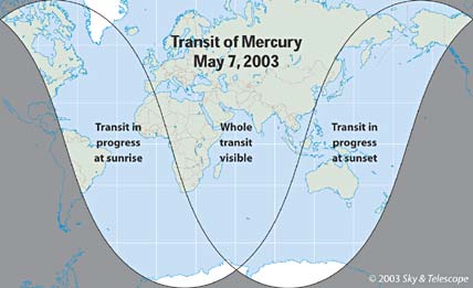 Transit of Mercury Visibility