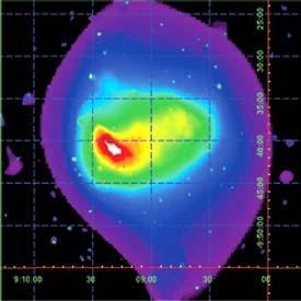 Abell 754 seen in X-rays