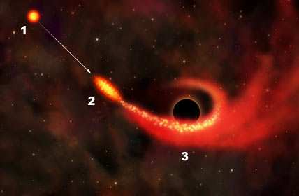 Tidal disruption of star