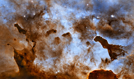 Pillars in Carina Nebula
